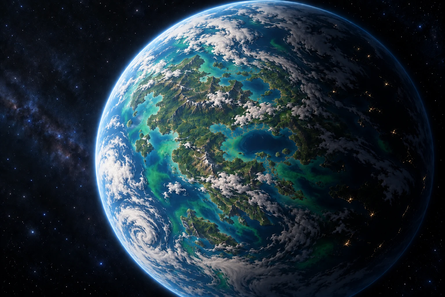 Sanju seen from orbit
